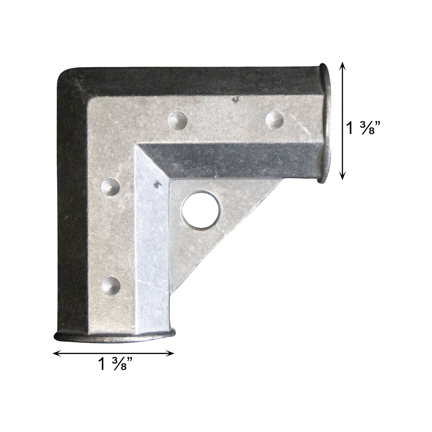 Aluminum HEX GATE CORNER L, 1 3/8"