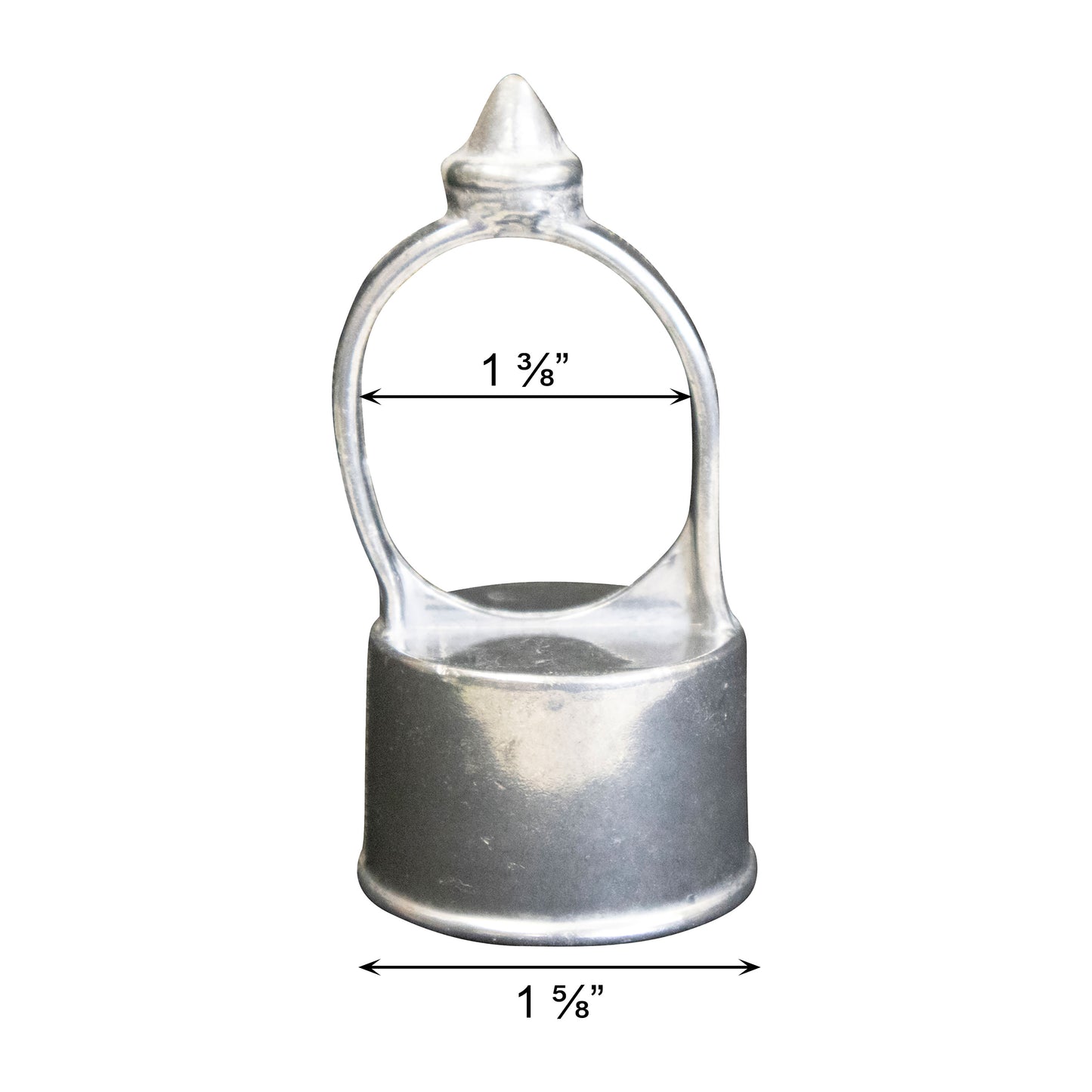 Aluminum LOOP CAP W/Acorn, 1 5/8" x 1 3/8"