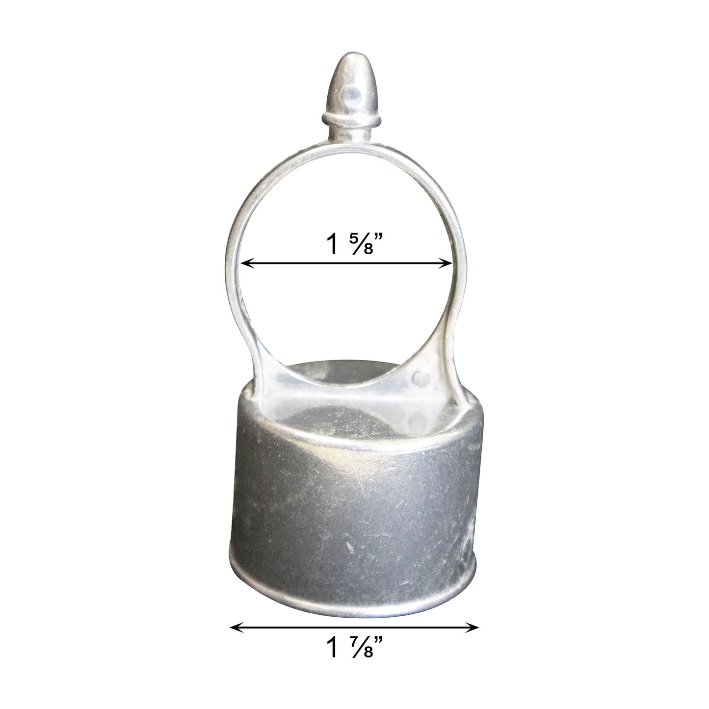Aluminum LOOP CAP ACORN, 1 7/8" X 1 5/8"
