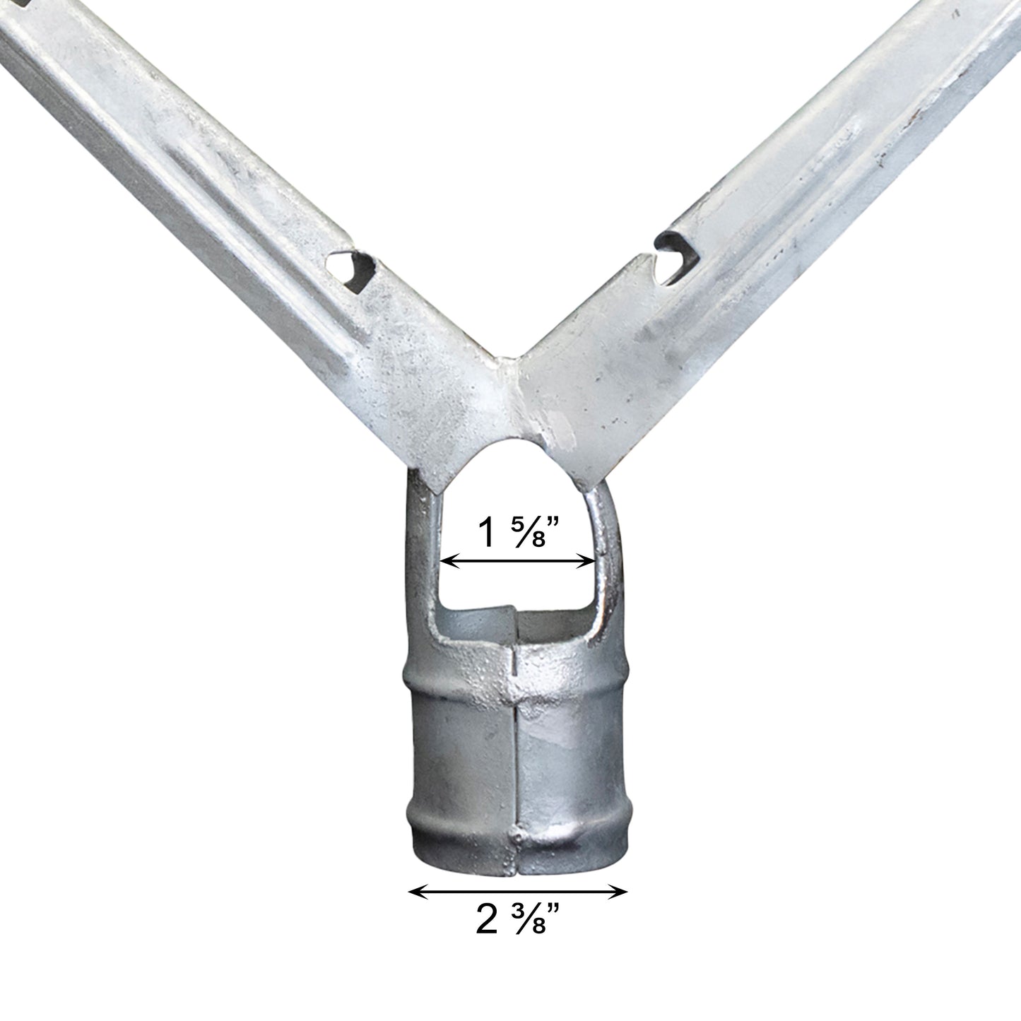 Y Barb Arm Galvanized 2 3/8" X 1 5/8"