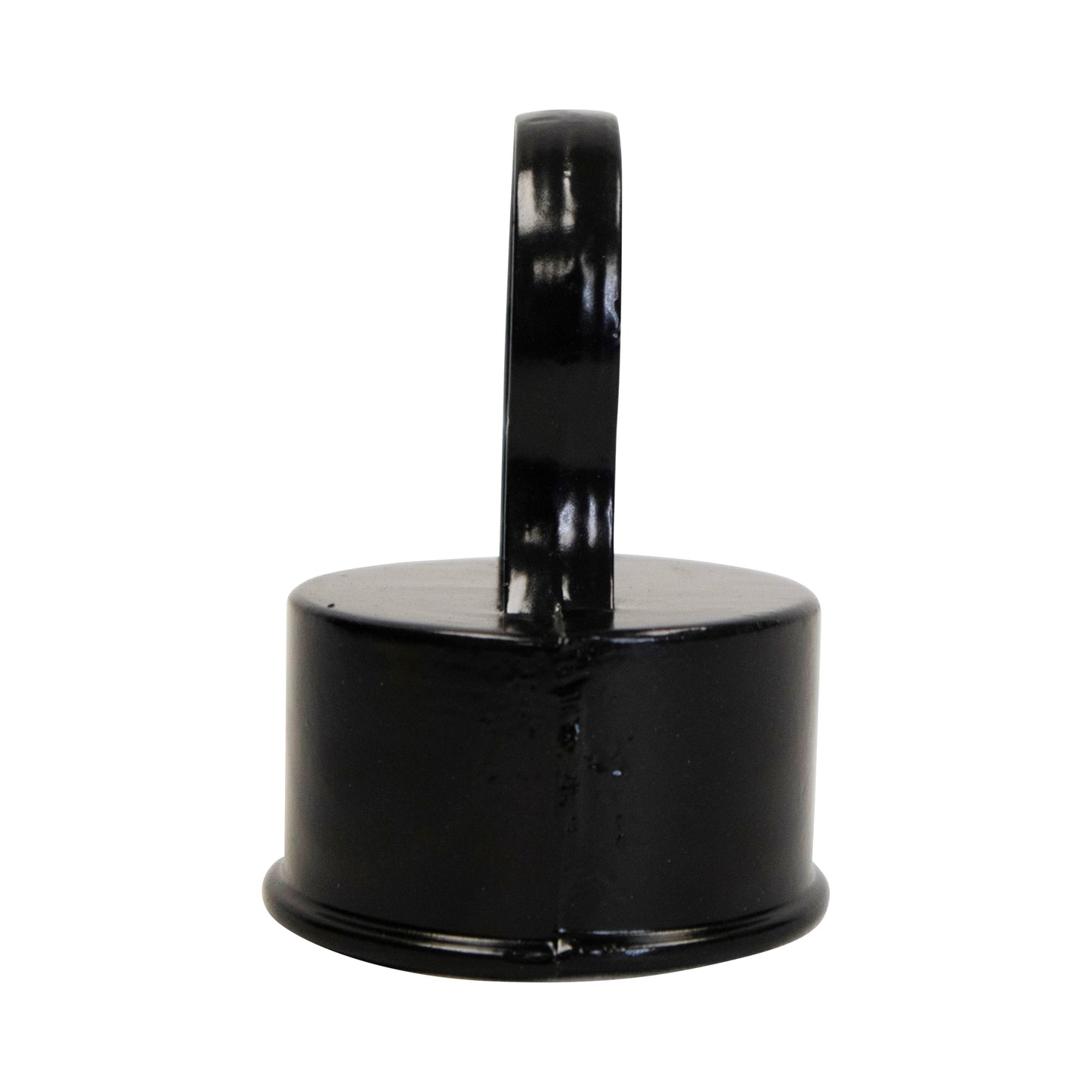 Aluminum LOOP CAP NO ACORN POWDER COATD BLACK, 1 7/8" x 1 5/8"