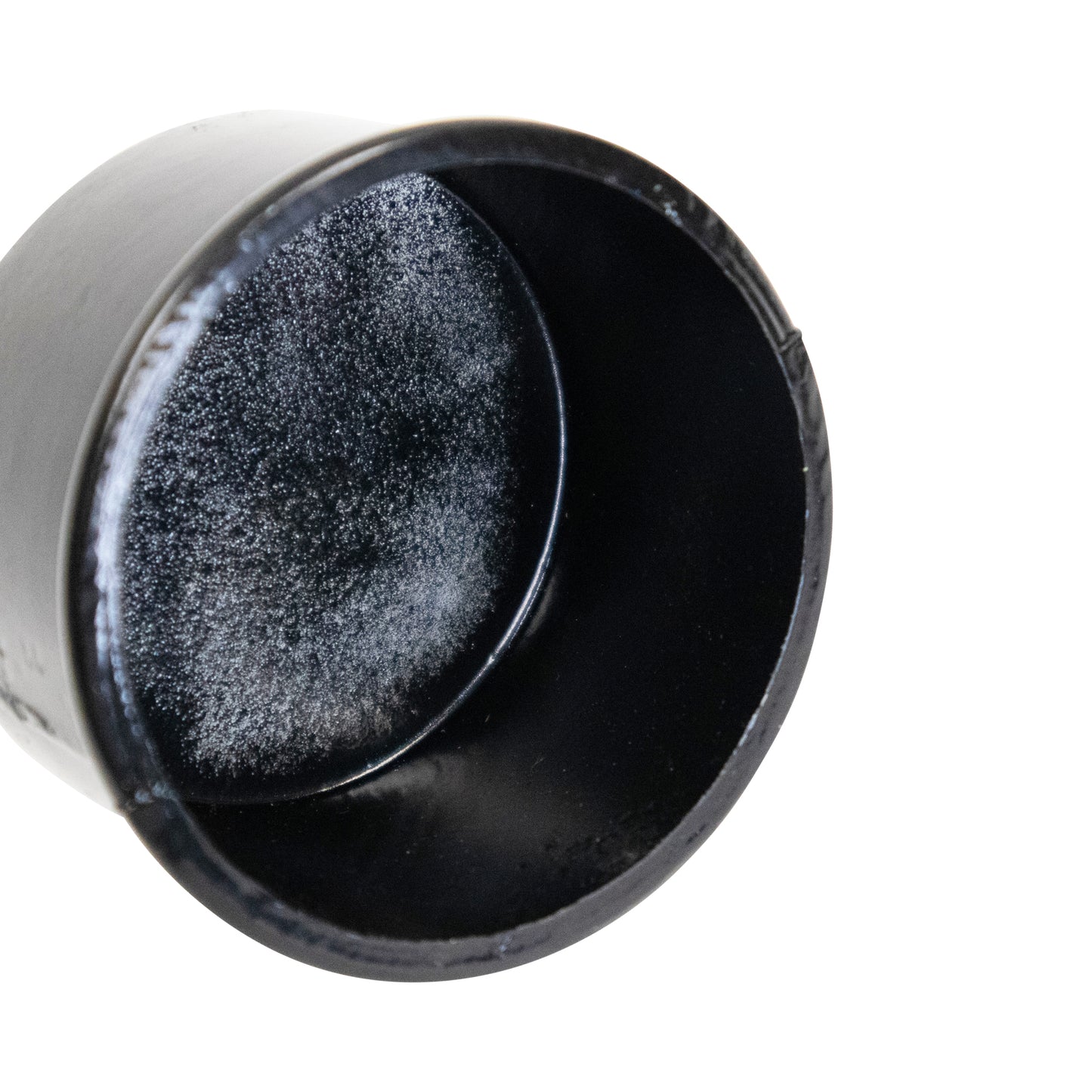 Aluminum LOOP CAP NO ACORN POWDER COATD BLACK, 1 7/8" x 1 5/8"