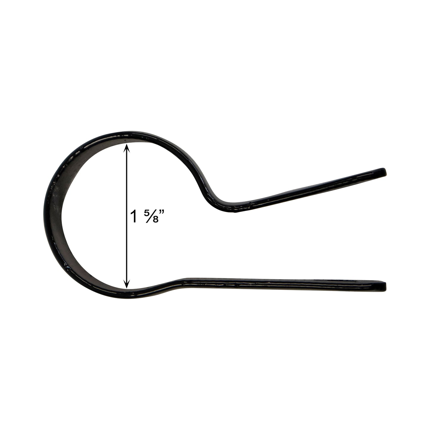 Tension Band (Beveled) Powder Coated Black, 1 5/8"