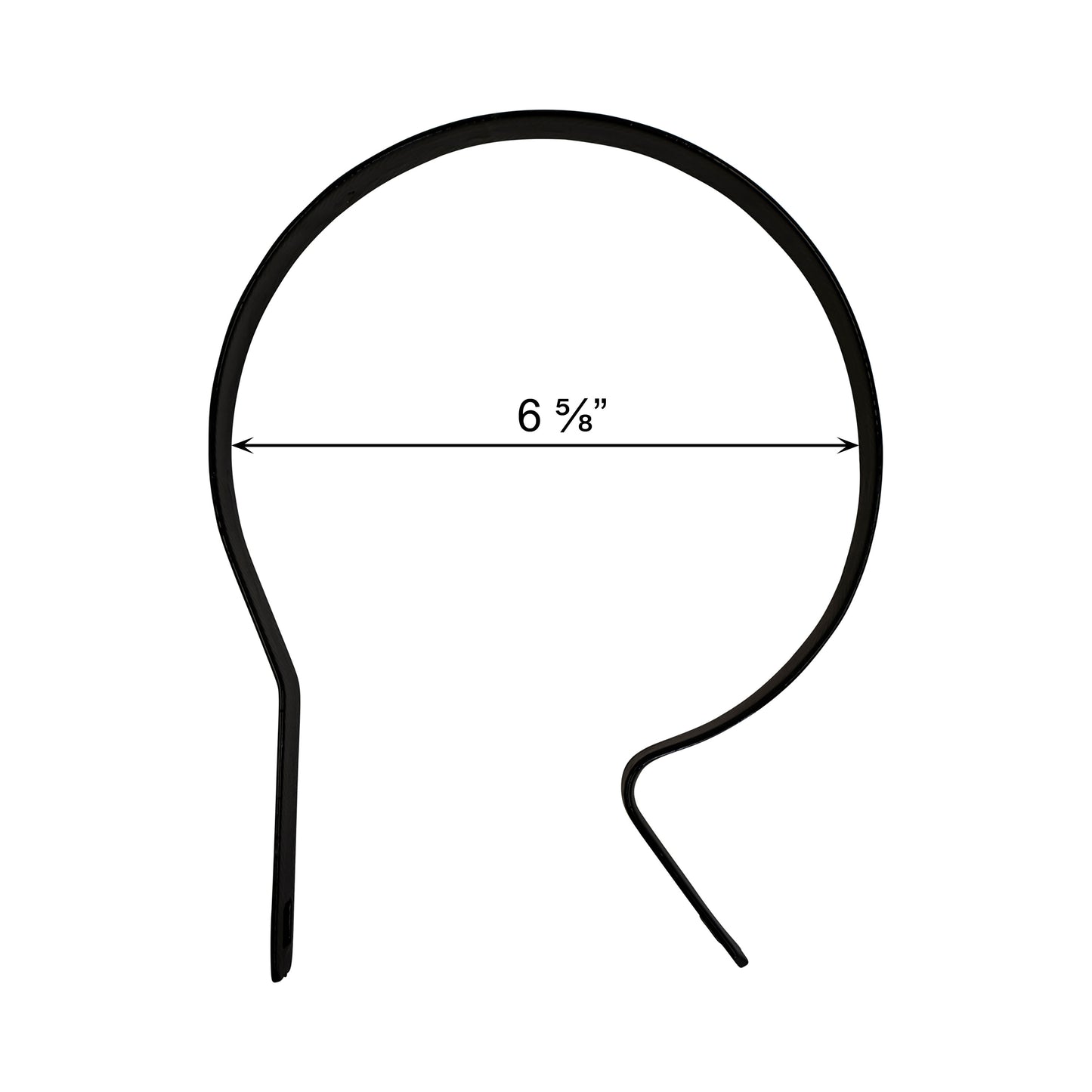 Tension Band (Beveled) Powder Coated Black, 6 5/8"