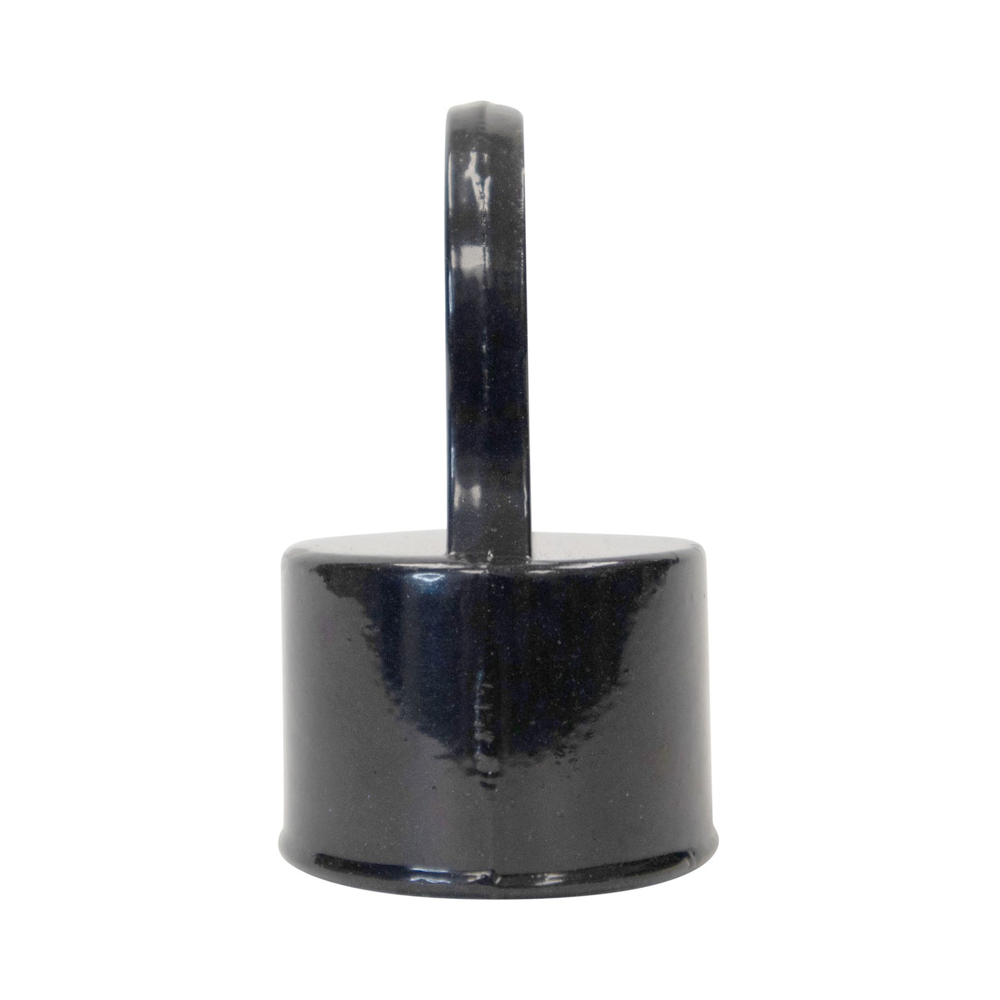 Aluminum LOOP CAP NO ACORN POWDER COATD BLACK, 1 7/8" x 1 5/8"