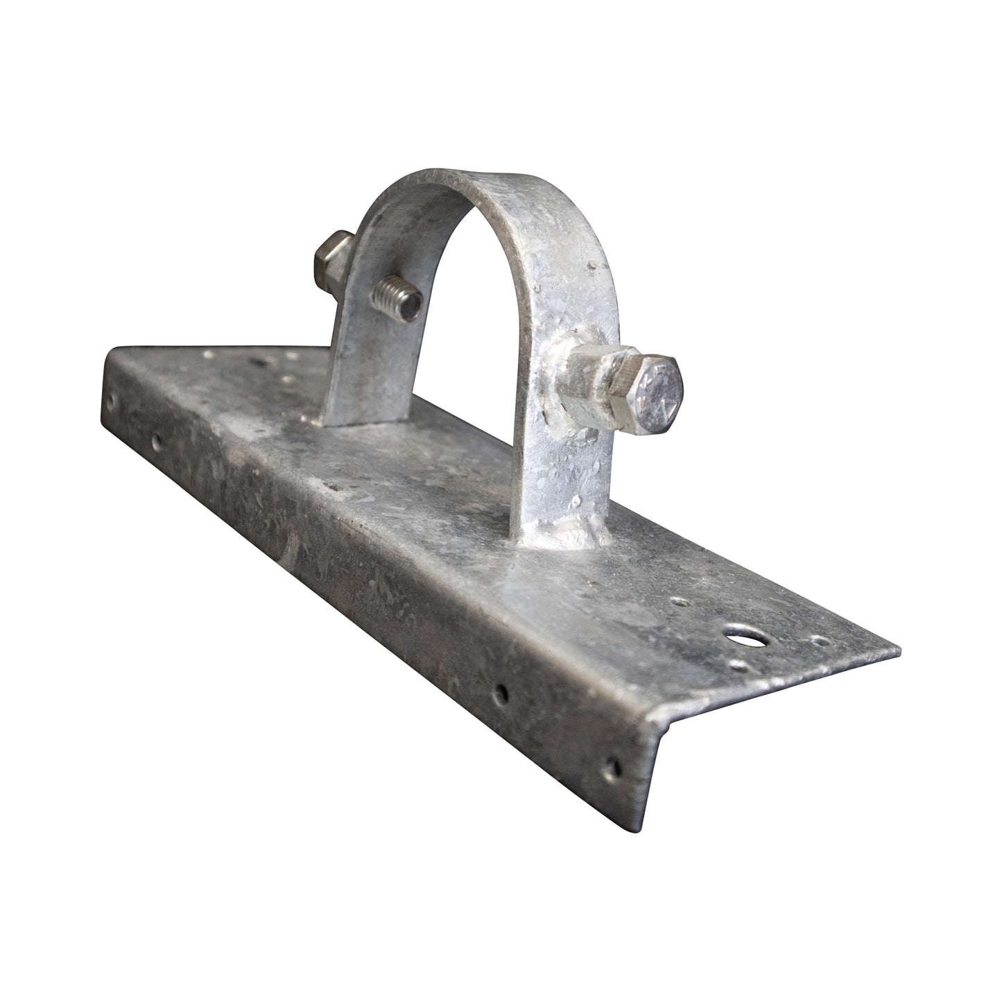 Wood to Steel Adapter (2 Set Screws) Galvanized 2 3/8" x 8"