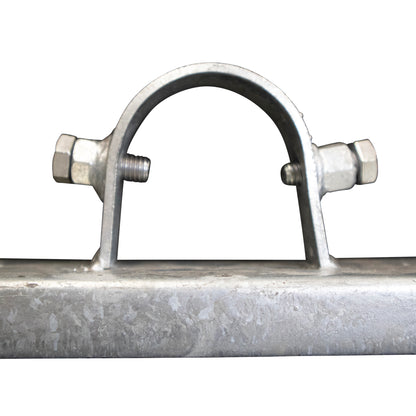 Wood to Steel Adapter (2 Set Screws) Galvanized 2 3/8" x 8"