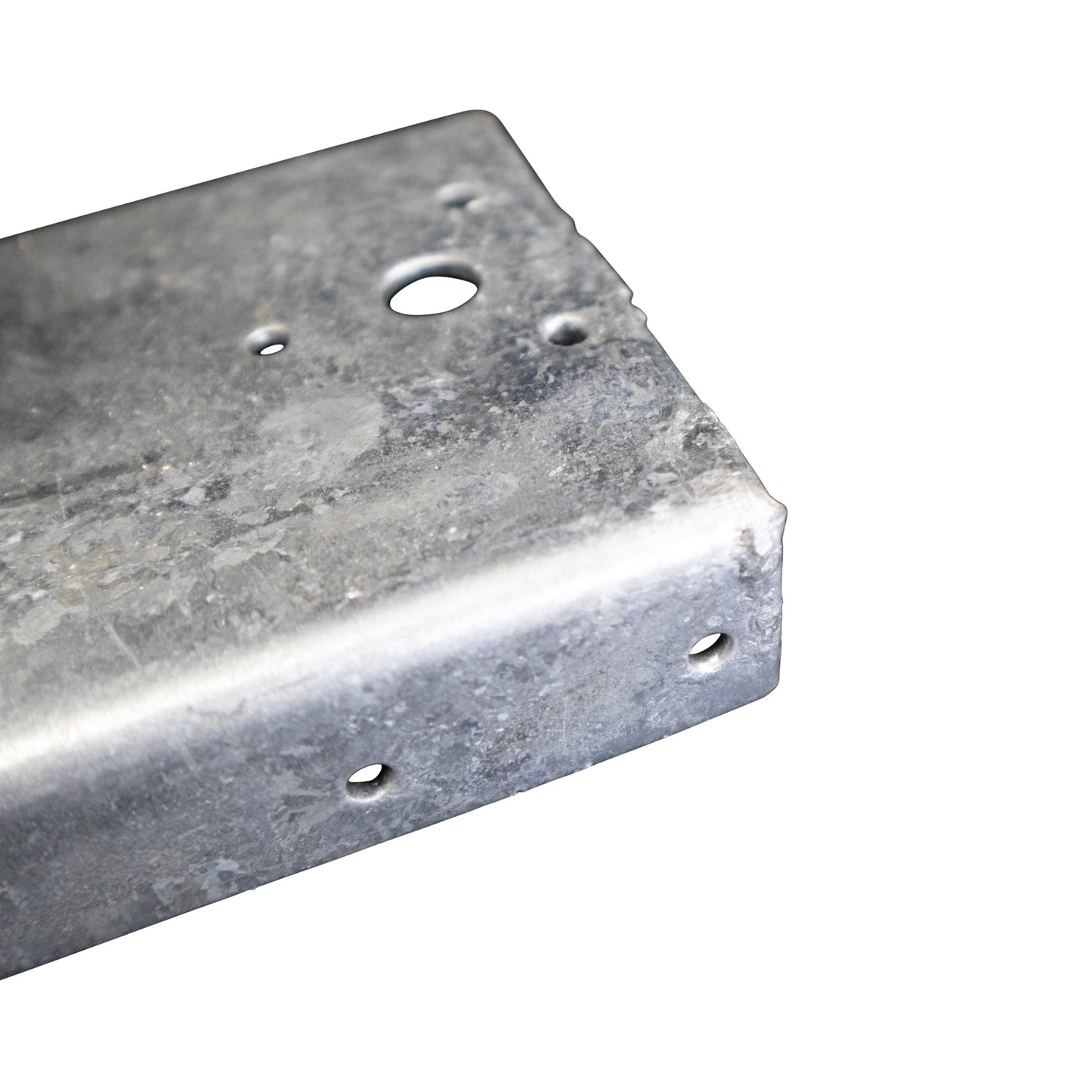 Wood to Steel Adapter (2 Set Screws) Galvanized 2 3/8" x 8"