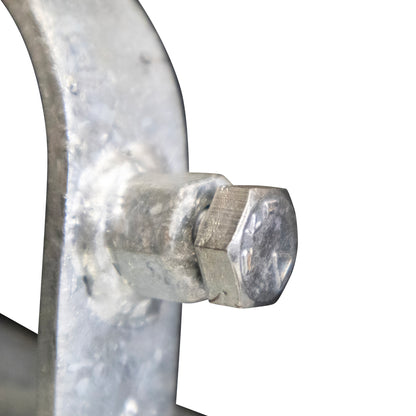 Wood to Steel Adapter (2 Set Screws) Galvanized 2 3/8" x 8"