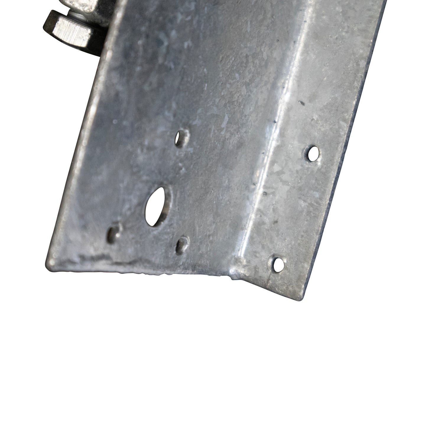 Wood to Steel Adapter (2 Set Screws) Galvanized 2 3/8" x 8"