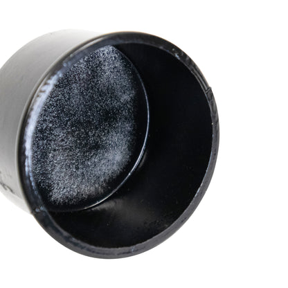 Aluminum LOOP CAP NO ACORN POWDER COATD BLACK, 1 7/8" x 1 5/8"