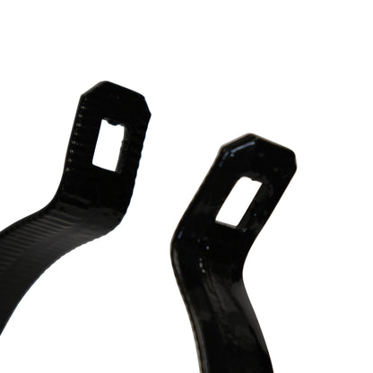 Brace Band (Beveled) Powder Coated Black, 4"