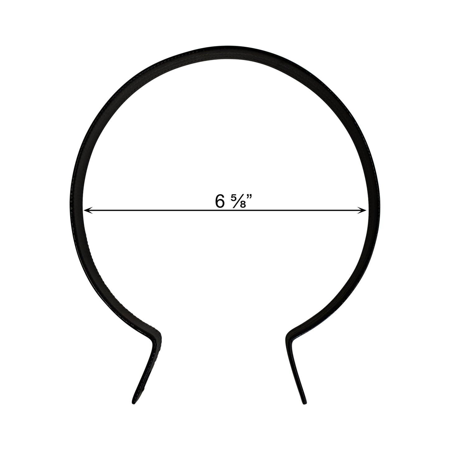 Brace Band (Beveled) Powder Coated Black, 6 5/8"