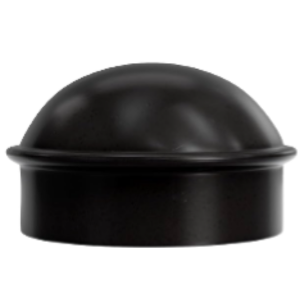 Post/Dome Cap Powder Coat Black, 4"